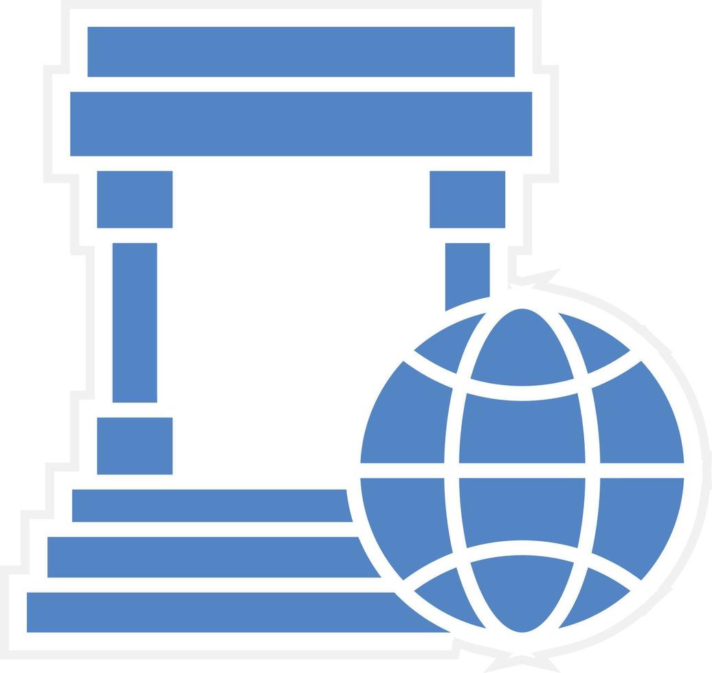 wereldwijd bank vector icoon ontwerp