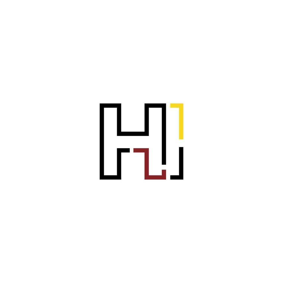 abstract brief Hoi logo ontwerp met lijn verbinding voor technologie en digitaal bedrijf bedrijf. vector