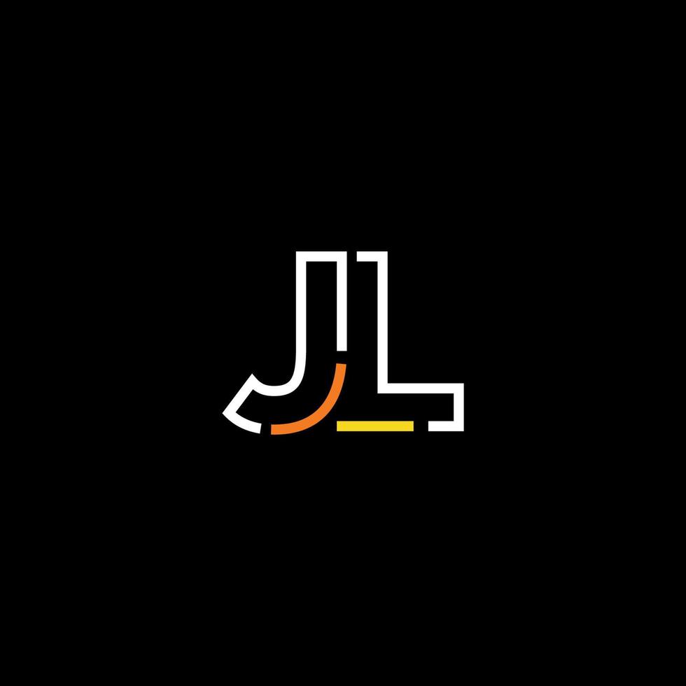 abstract brief jl logo ontwerp met lijn verbinding voor technologie en digitaal bedrijf bedrijf. vector