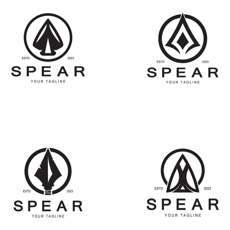 speer logo icoon vector illustratie ontwerp.hoofd speer logo wijnoogst illustratie ontwerp vector