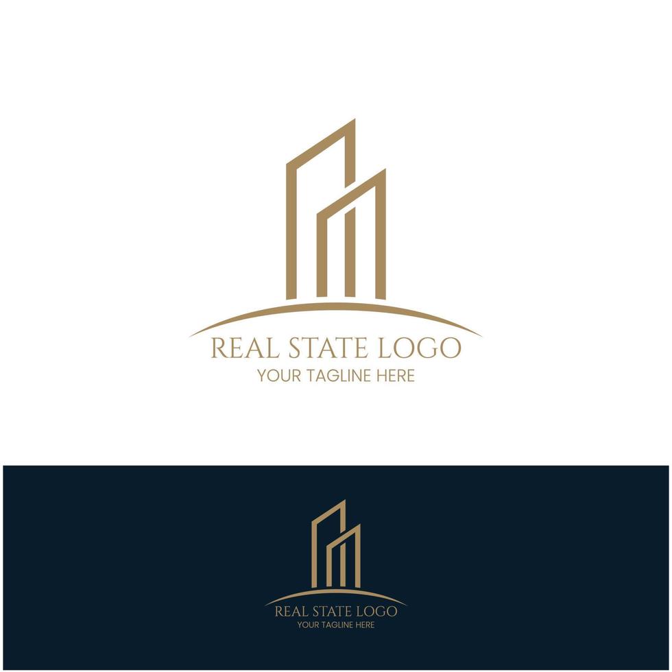 logo-ontwerp voor onroerend goed vector