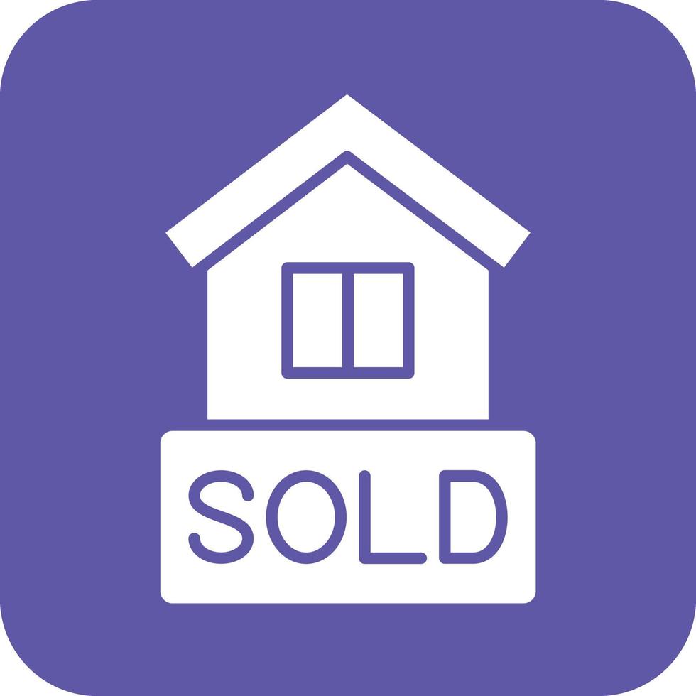 huis verkocht vector icoon ontwerp