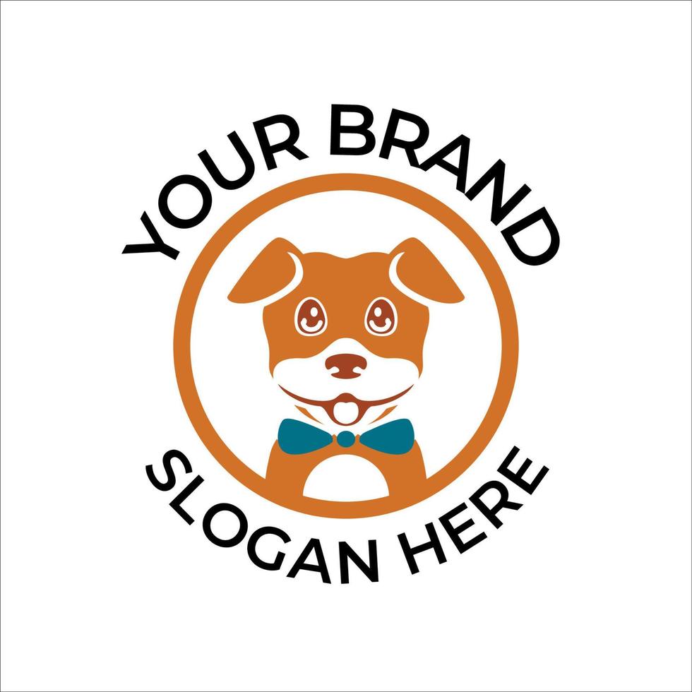 gelukkig hond huisdier winkel vector logo sjabloon premie