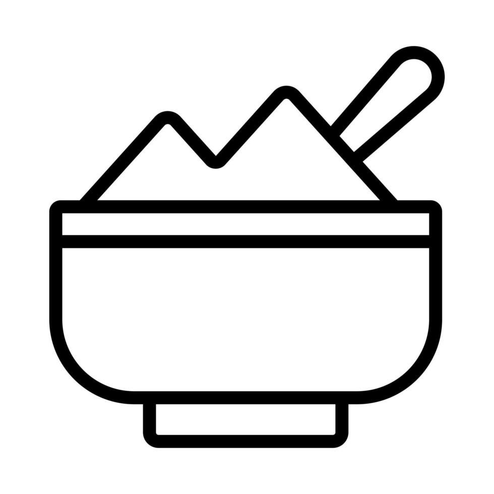 premie vector van keuken schaal, modieus ontwerp van rijst- kom