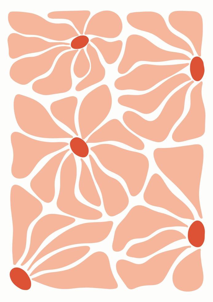 hand- getrokken biologisch besnoeiing uit bloemen in modern stijl abstract achtergrond met kleurrijk illustratie vector