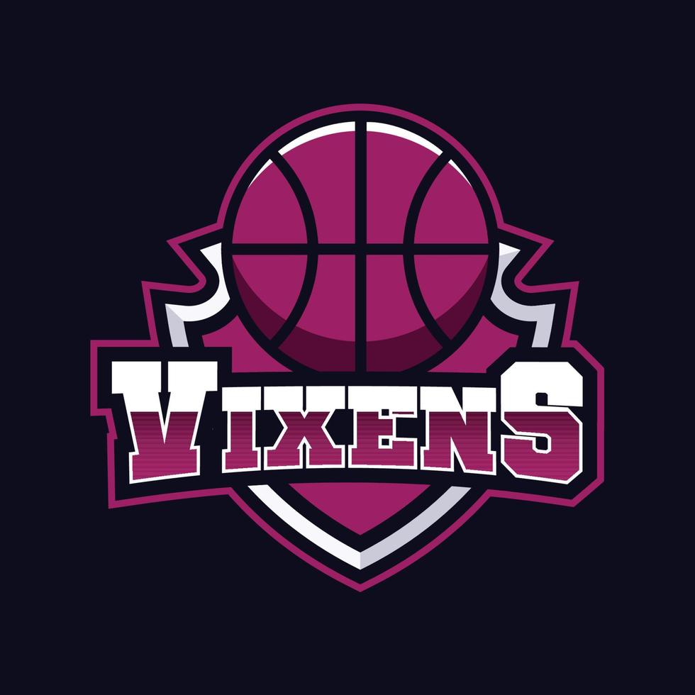modern professioneel basketbal team logo vector