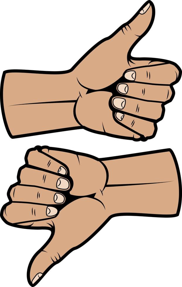 vector beeld van een vinger gebaar met een duim