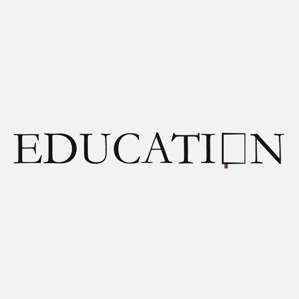 onderwijs typografie logo vector