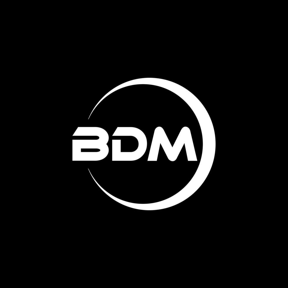 bdm brief logo ontwerp in illustratie. vector logo, schoonschrift ontwerpen voor logo, poster, uitnodiging, enz.