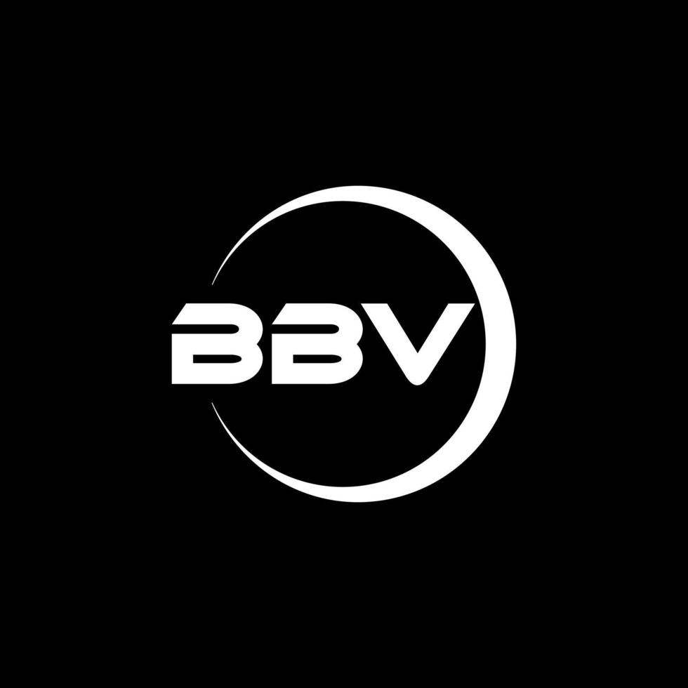 bbv brief logo ontwerp in illustratie. vector logo, schoonschrift ontwerpen voor logo, poster, uitnodiging, enz.