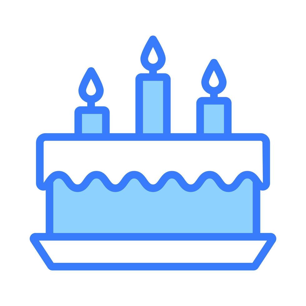 mooi vector ontwerp van taart met kaarsen, premie icoon