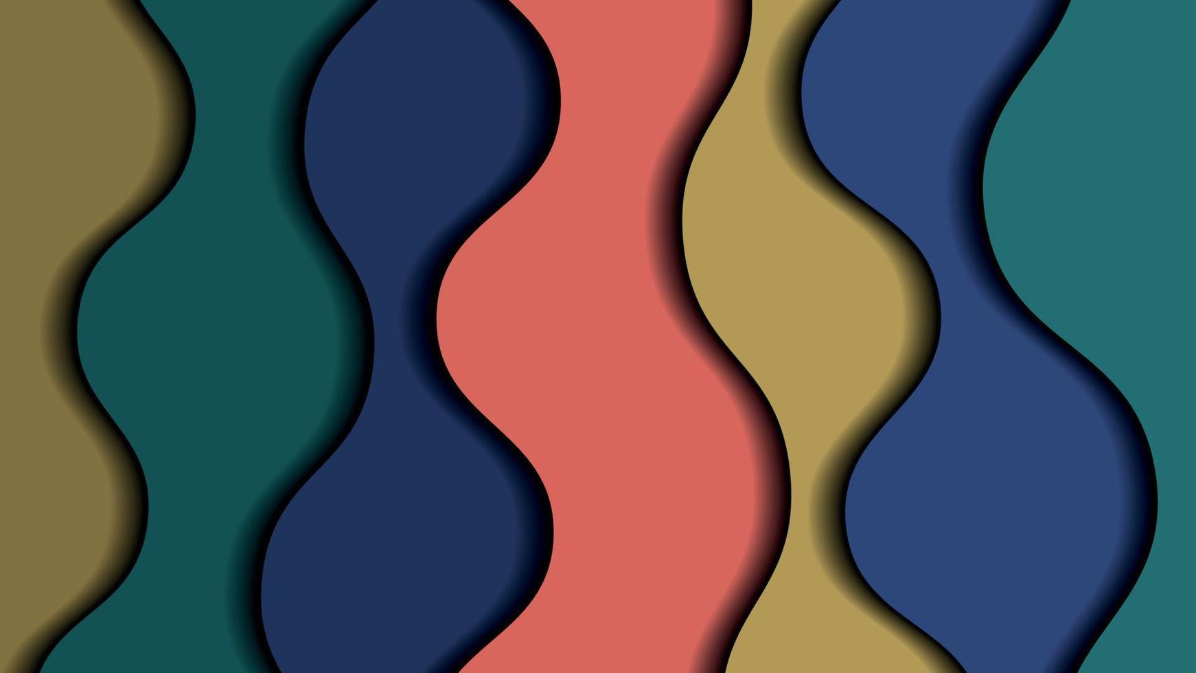 multi lagen kleurrijk golvend overlappen 3d papier carve besnoeiing uit stijl vormen ontwerp lay-out abstract achtergrond realistisch Verlichting snijwerk kunst vector