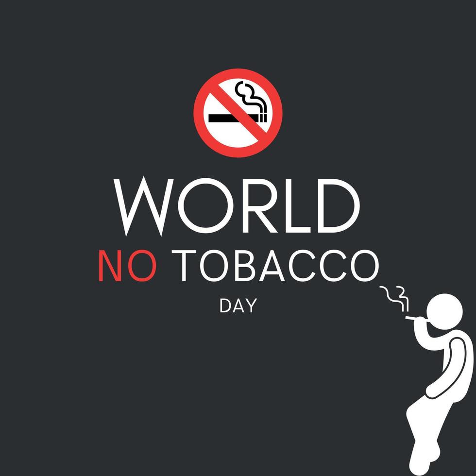 een poster dat zegt wereld Nee tabak dag. vector