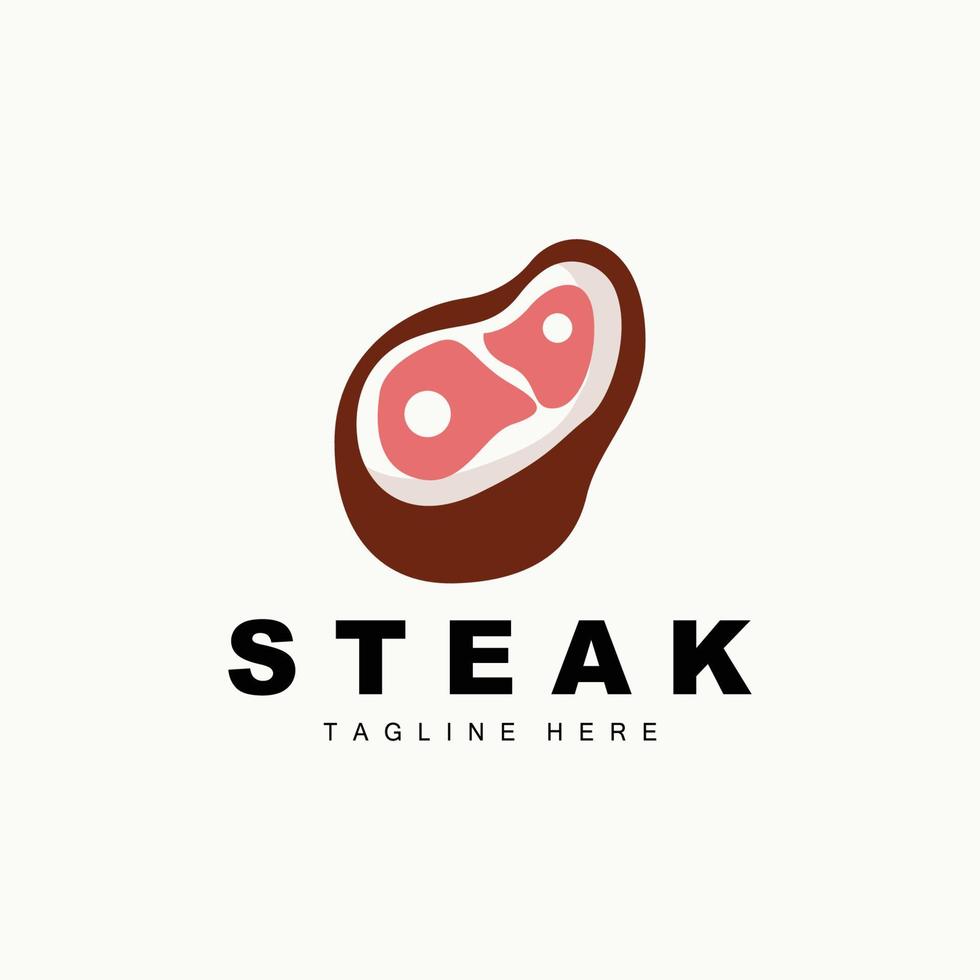 rundvlees logo, vlees steak vector, rooster keuken ontwerp, steak restaurant merk sjabloon icoon vector