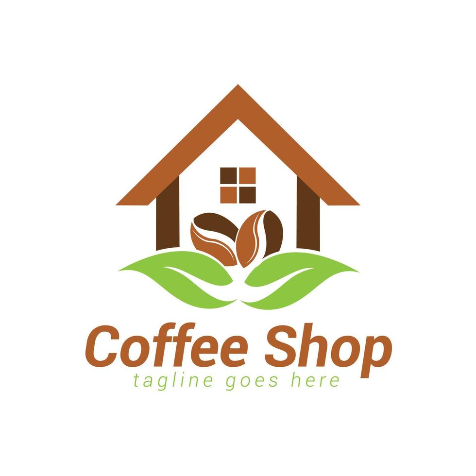 koffie huis logo sjabloon ontwerp, geschikt voor koffie en thee winkel. vector