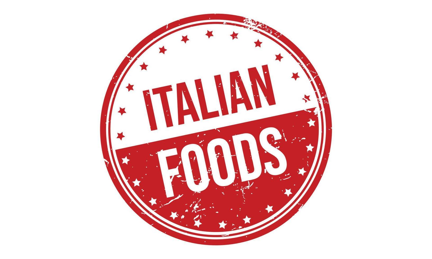 Italiaans voedingsmiddelen rubber postzegel zegel vector