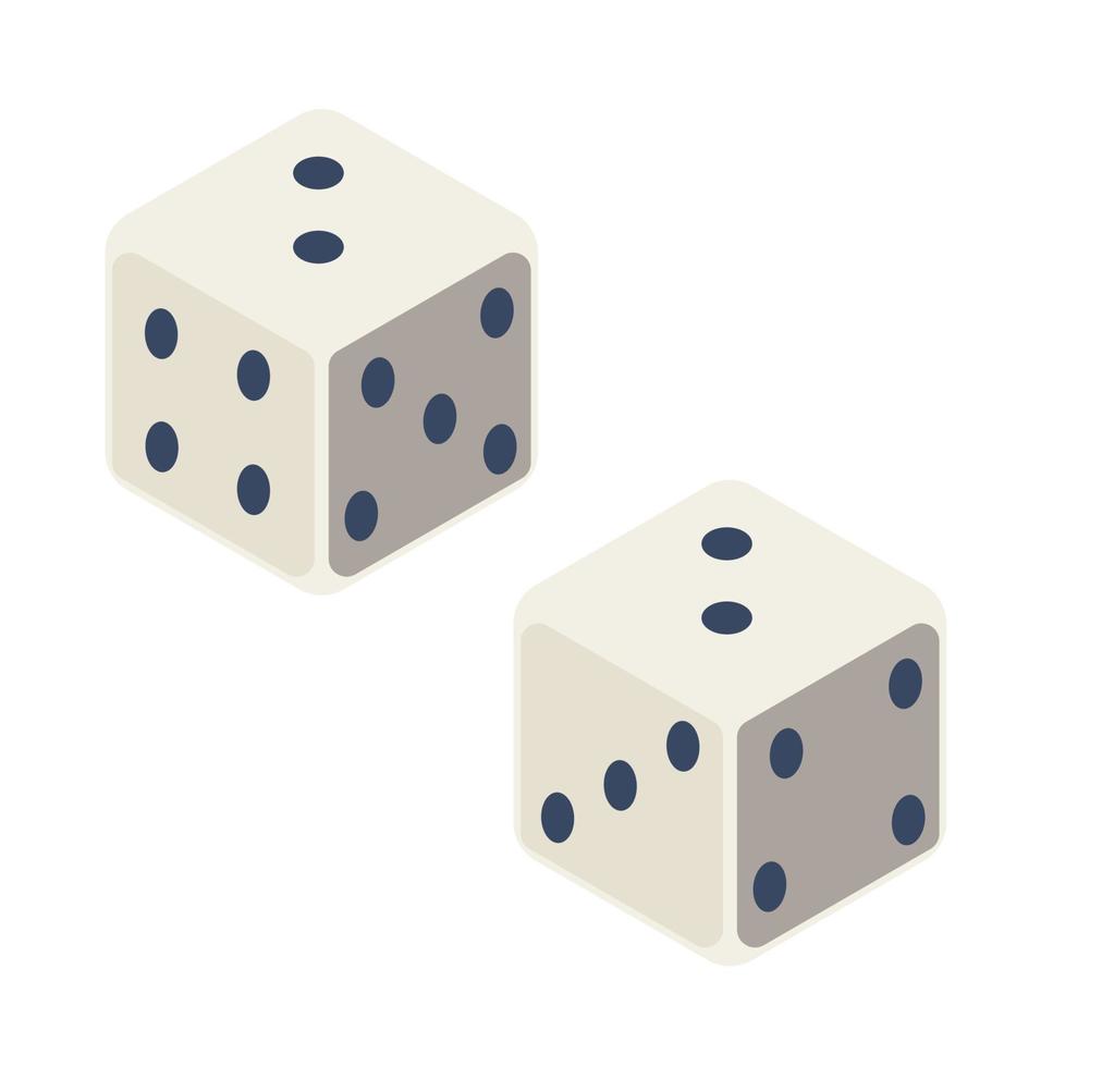 spel kubussen met stippen, dobbelstenen voor bord spelen vector