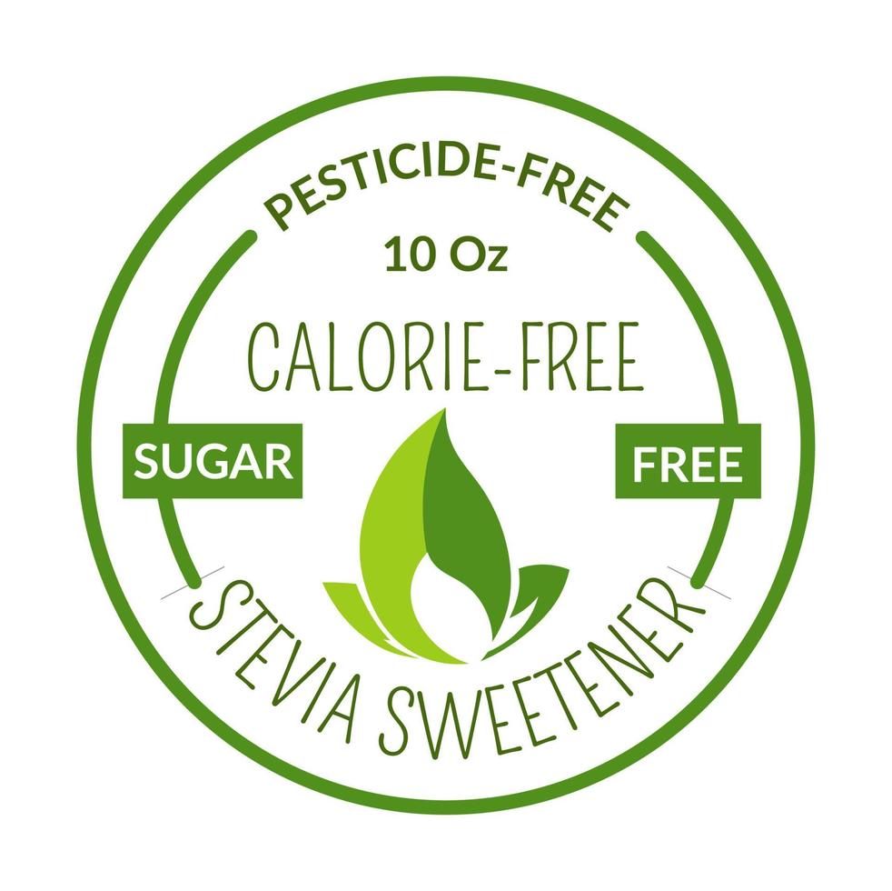 calorie vrij stevia zoetstof voor evenwichtig eetpatroon vector