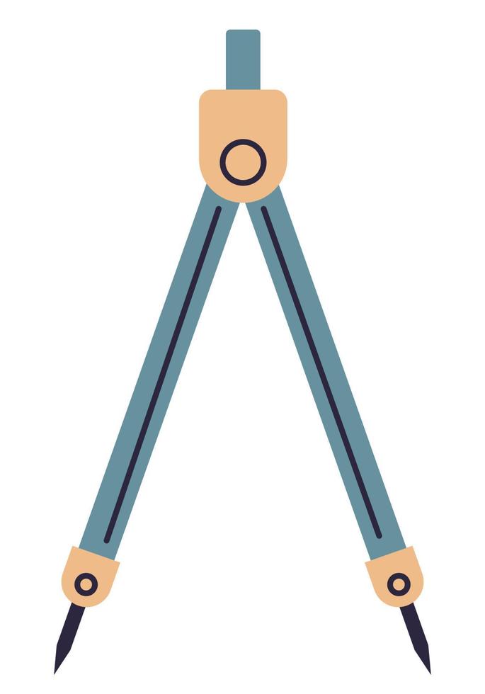 school- benodigdheden, kompas voor tekening toekomsten vector