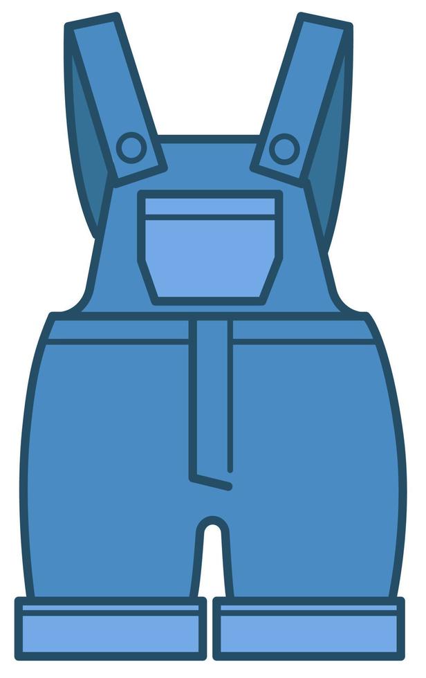 jeans jumpsuit voor kinderen, kinderen kleding bodysuit vector