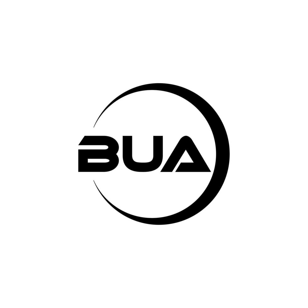 bua brief logo ontwerp in illustratie. vector logo, schoonschrift ontwerpen voor logo, poster, uitnodiging, enz.