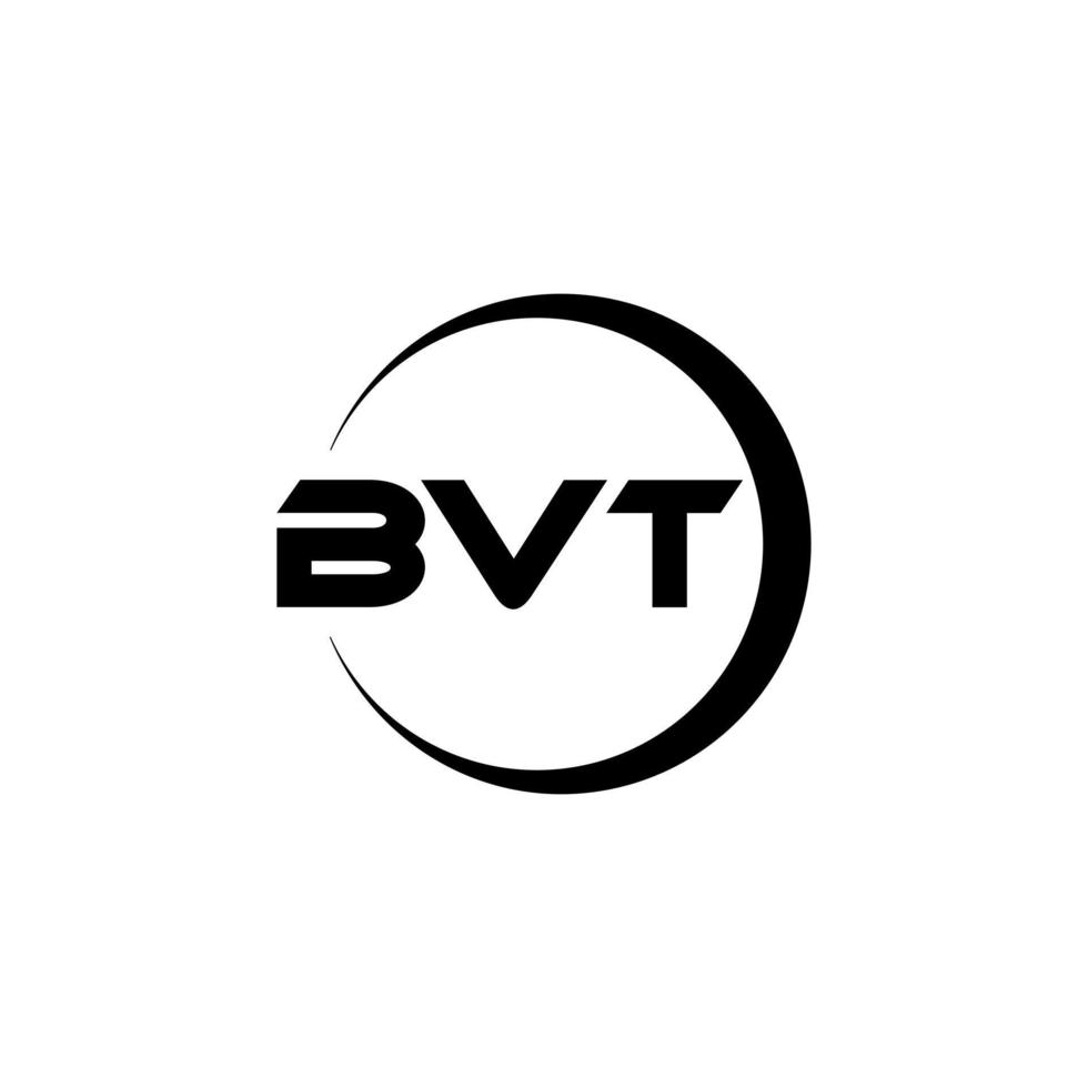 bvt brief logo ontwerp in illustratie. vector logo, schoonschrift ontwerpen voor logo, poster, uitnodiging, enz.