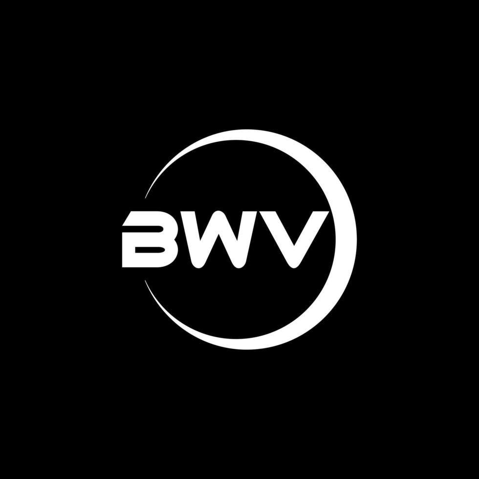 bwv brief logo ontwerp in illustratie. vector logo, schoonschrift ontwerpen voor logo, poster, uitnodiging, enz.
