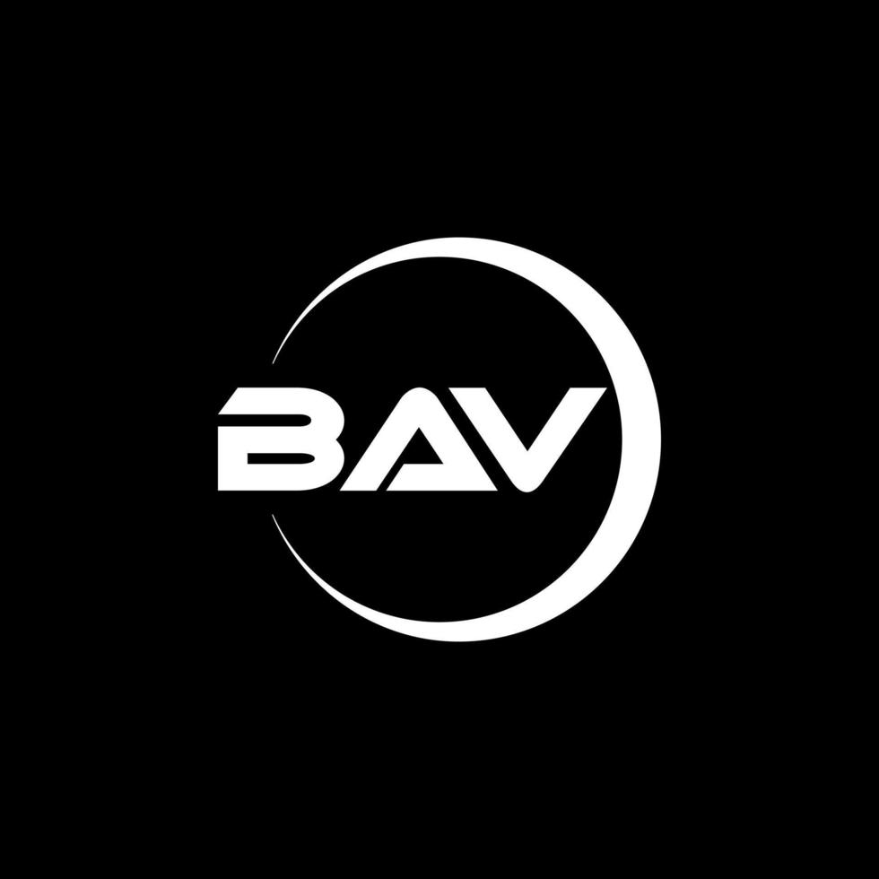 bav brief logo ontwerp in illustratie. vector logo, schoonschrift ontwerpen voor logo, poster, uitnodiging, enz.