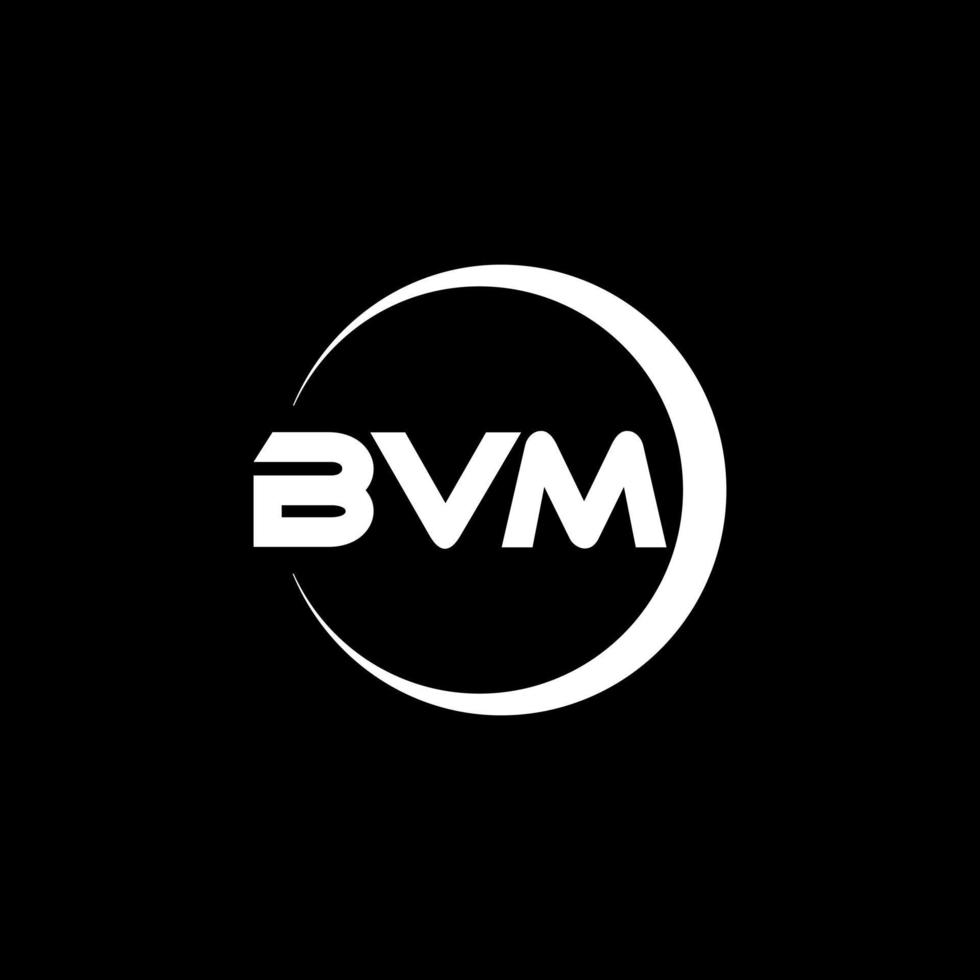 bvm brief logo ontwerp in illustratie. vector logo, schoonschrift ontwerpen voor logo, poster, uitnodiging, enz.