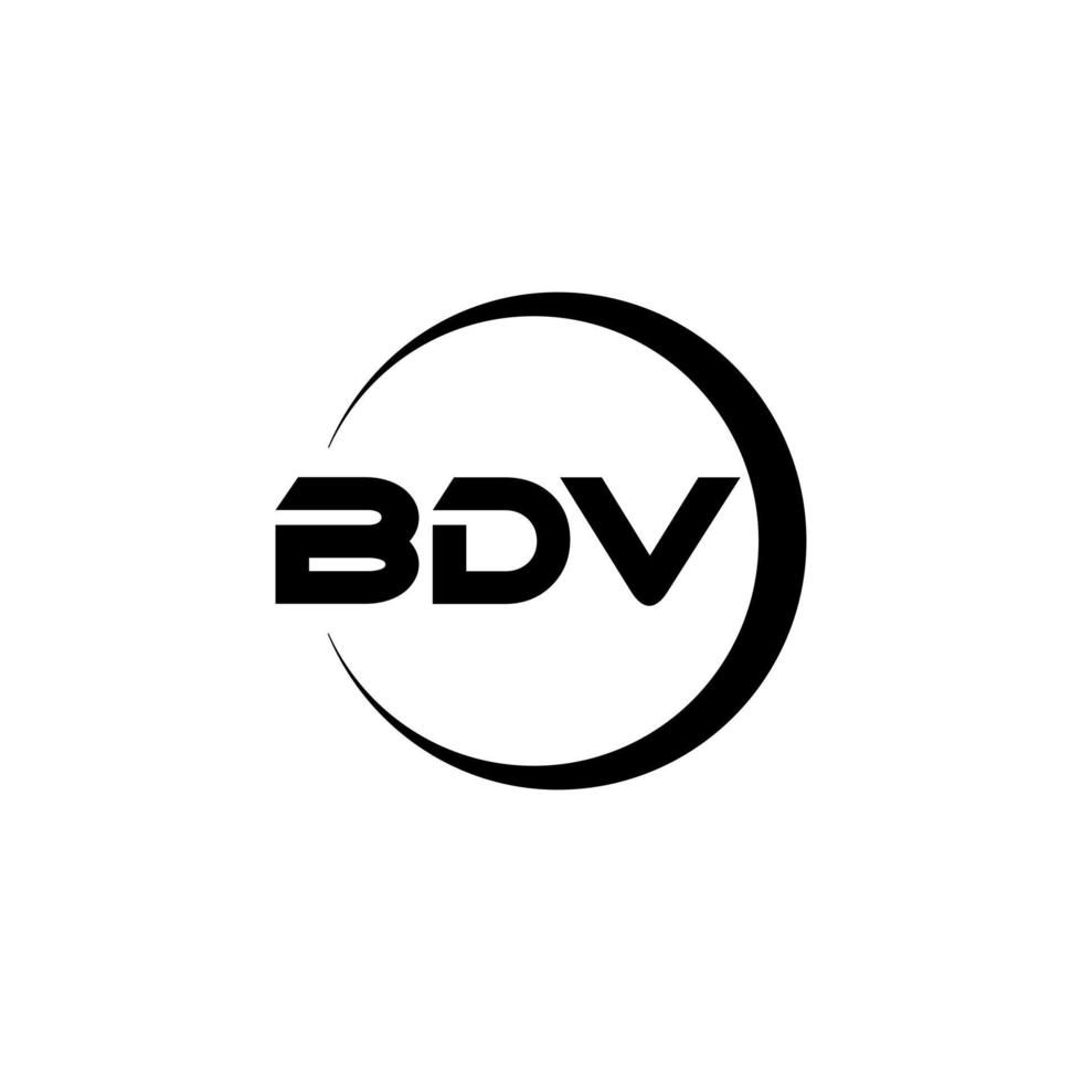 bdv brief logo ontwerp in illustratie. vector logo, schoonschrift ontwerpen voor logo, poster, uitnodiging, enz.