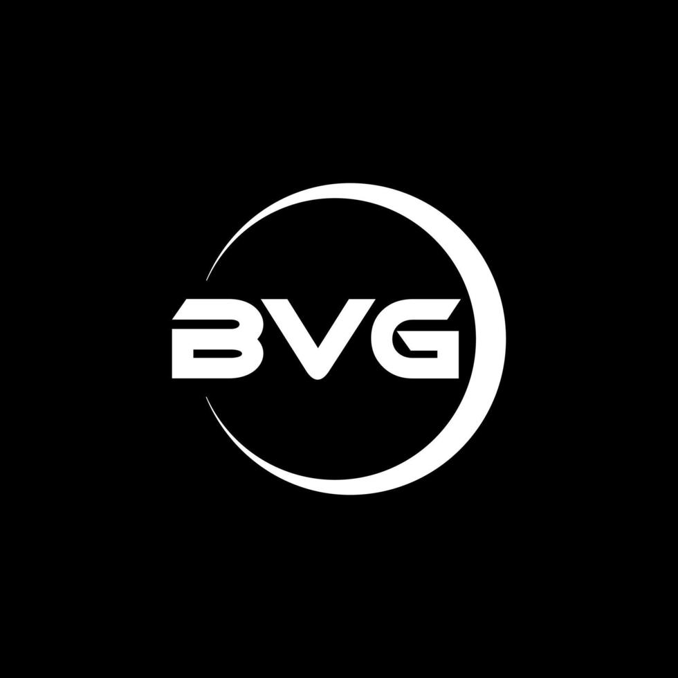 bvg brief logo ontwerp in illustratie. vector logo, schoonschrift ontwerpen voor logo, poster, uitnodiging, enz.