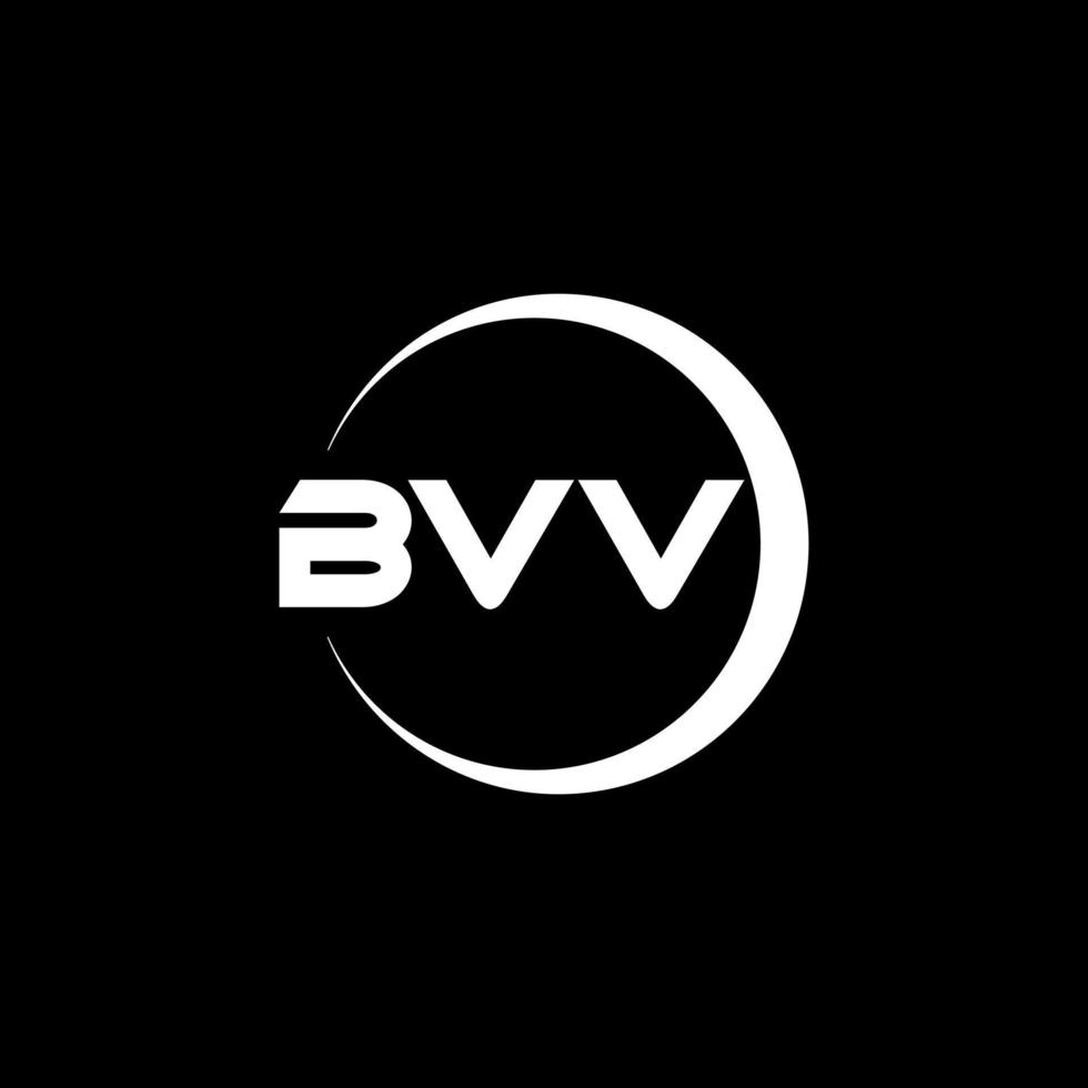 bvv brief logo ontwerp in illustratie. vector logo, schoonschrift ontwerpen voor logo, poster, uitnodiging, enz.