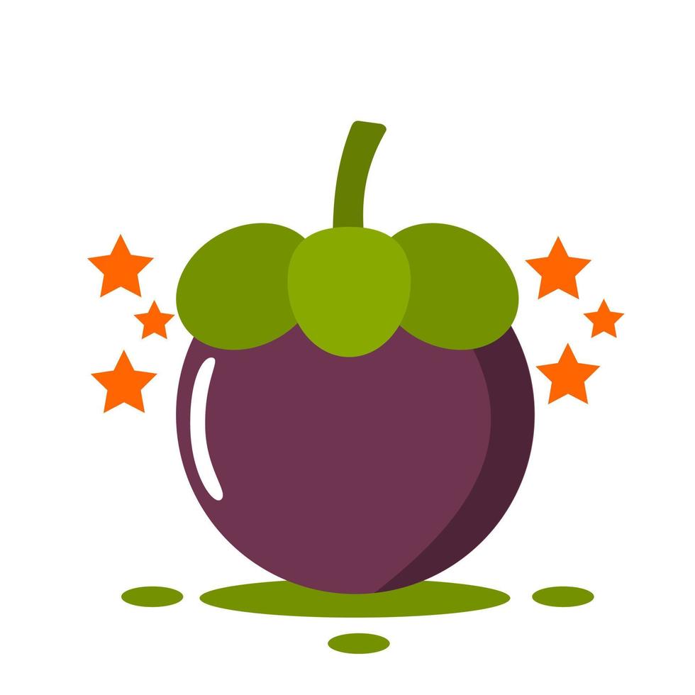 vector grafisch illustratie van mangosteen. perfect voor op basis van fruit producten Leuk vinden sap, enz.