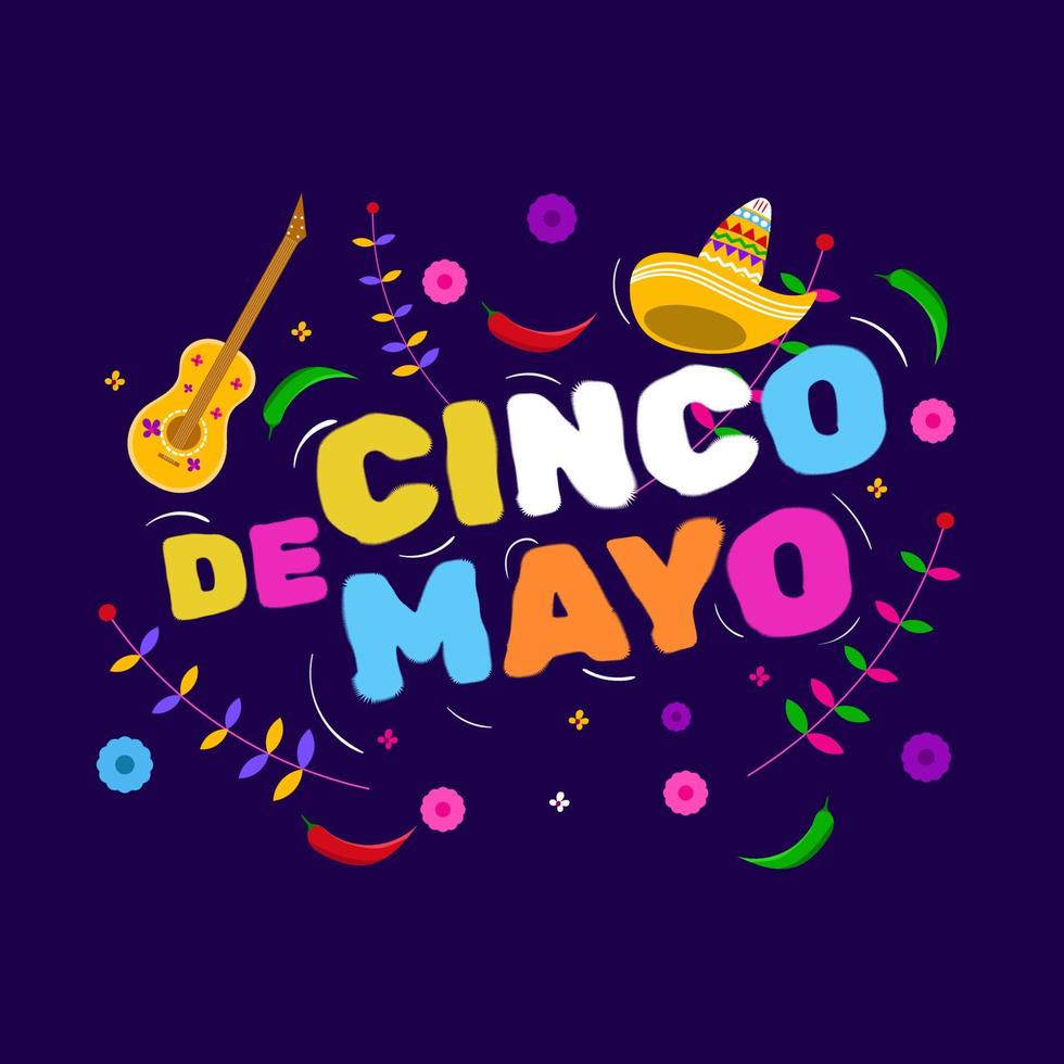 cinco de mayo federaal vakantie mei 5e in Mexico, cinco de mayo festival poster met kleurrijk decoratie vector