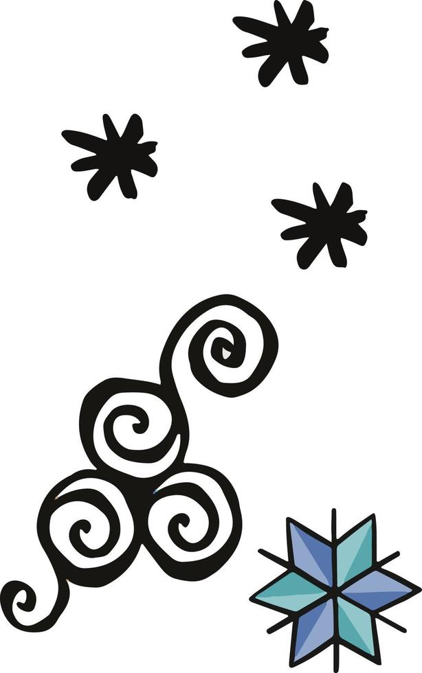 sneeuwvlok symbool origineel patroon tekenfilm vector