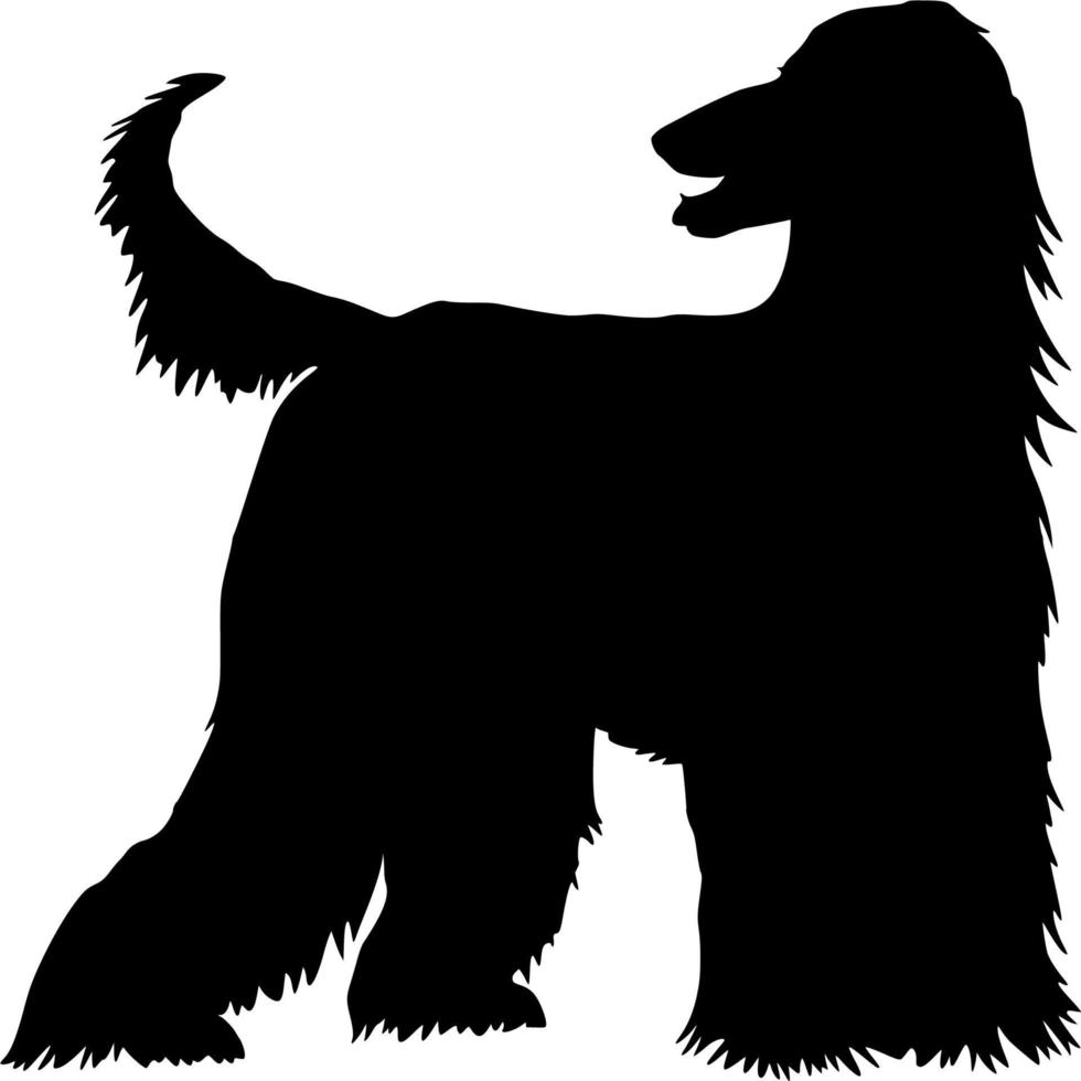 vector silhouet van hond Aan wit achtergrond