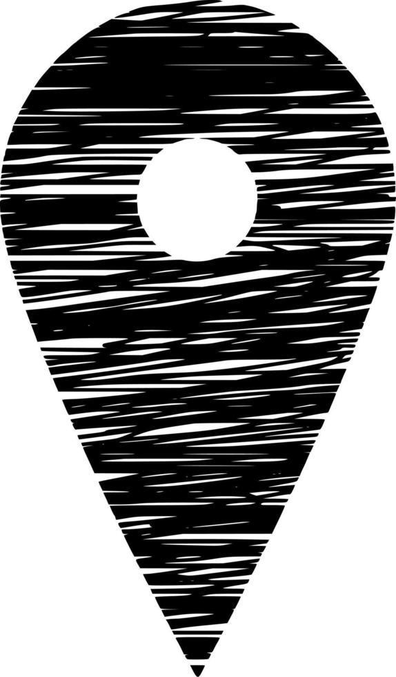 vector silhouet van kaart pin Aan wit achtergrond
