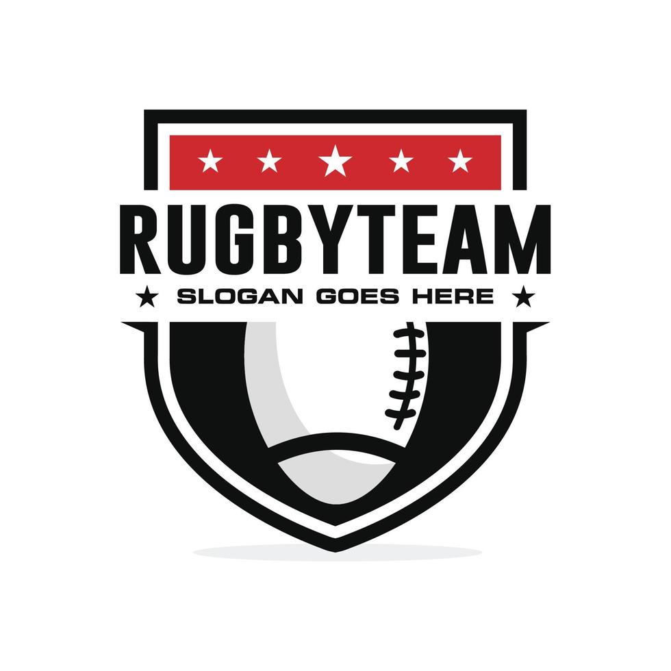 rugby logo ontwerp vector illustratie