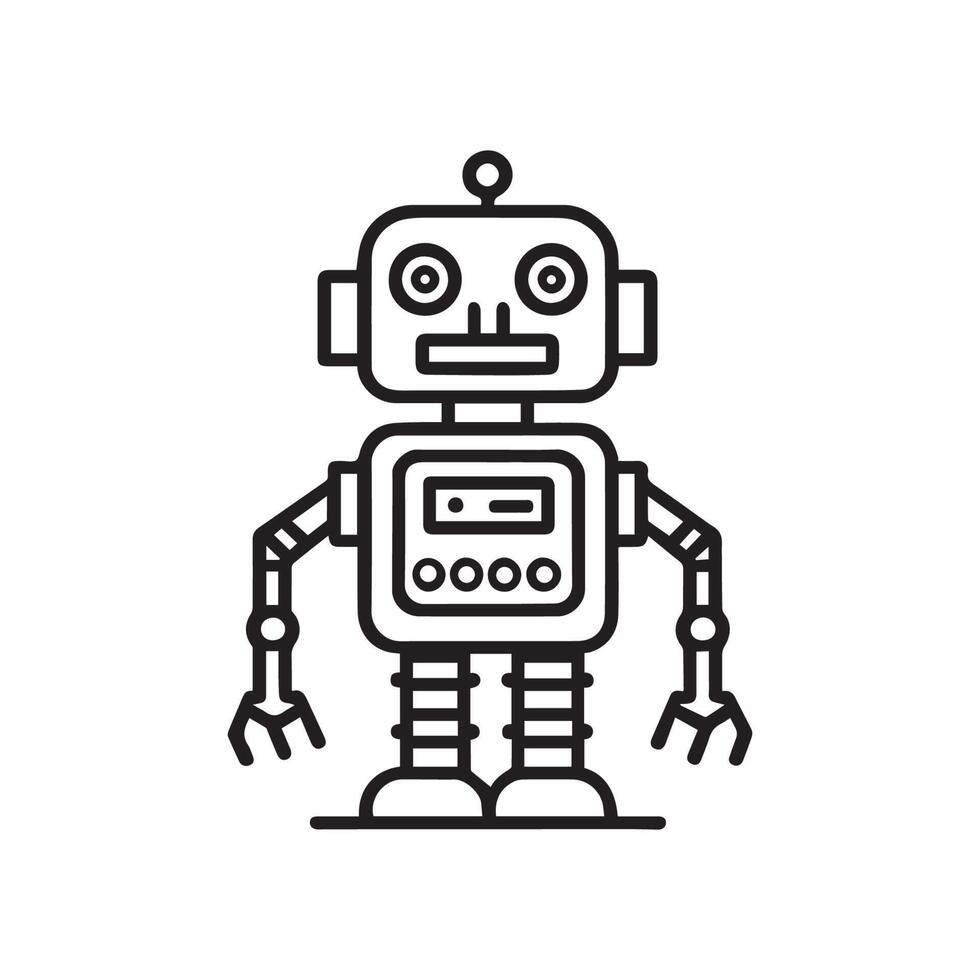 robot schets icoon vector, generatief ai vector