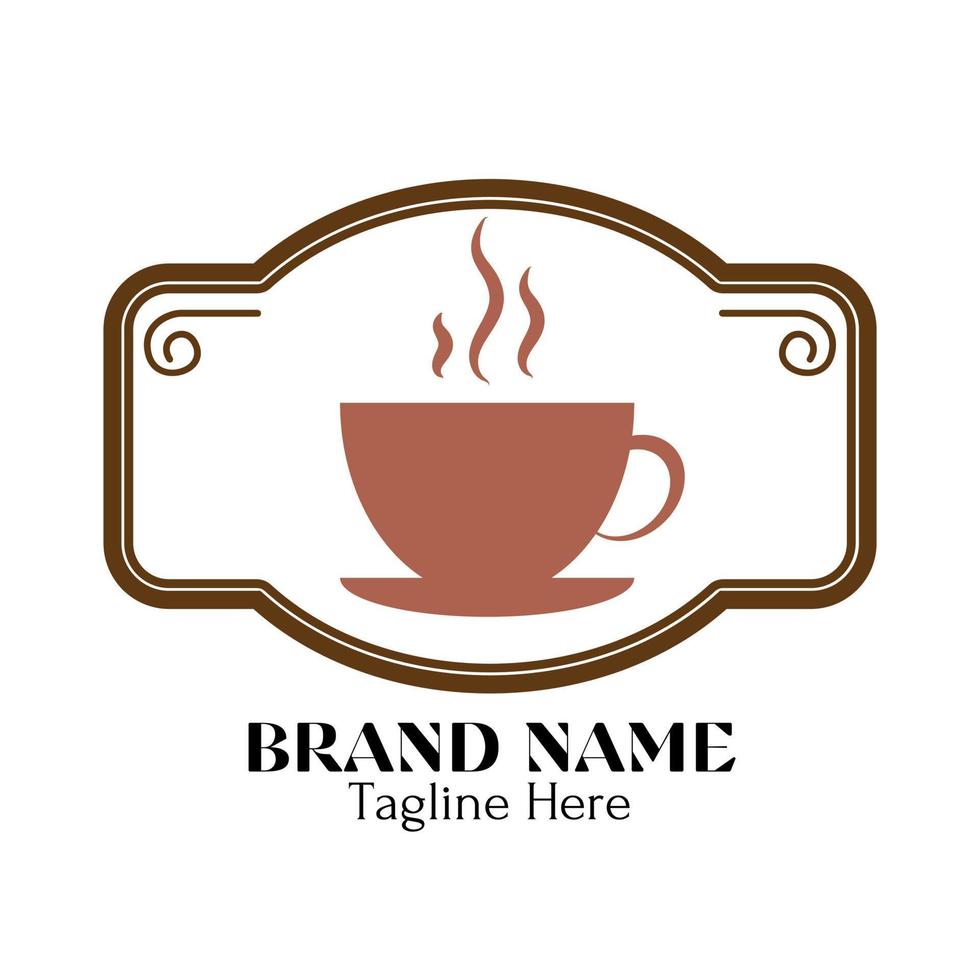 koffie logo vector ontwerp illustratie, merk identiteit embleem
