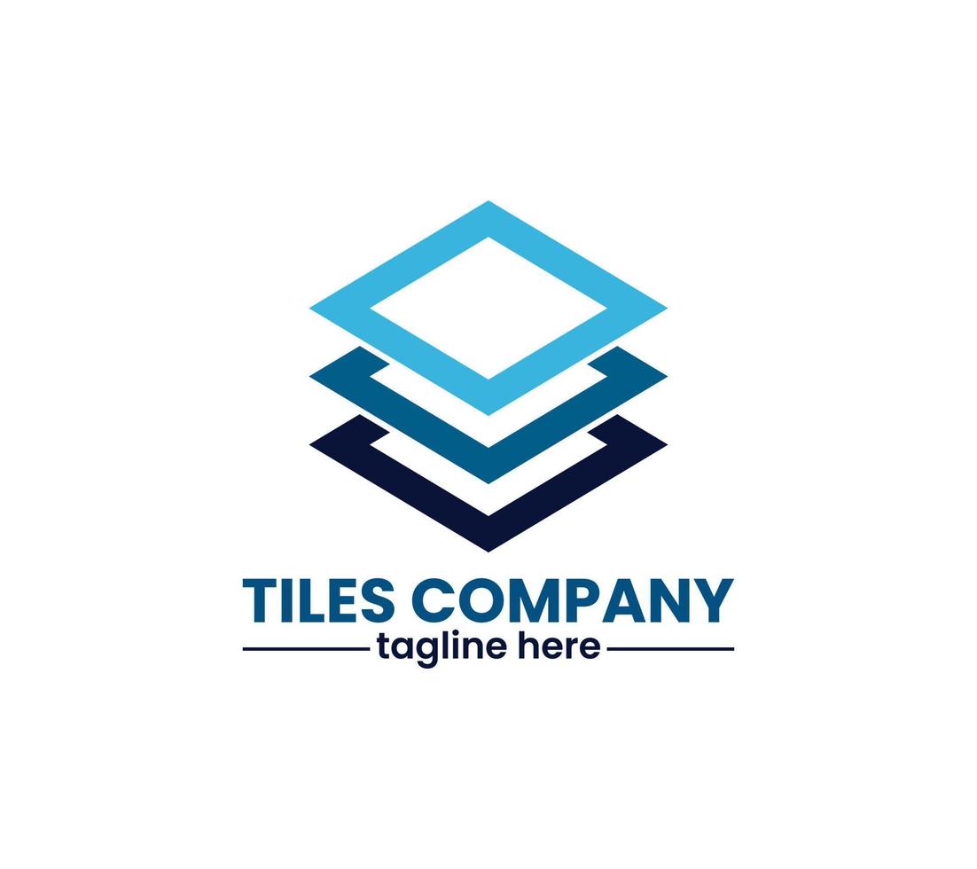 tegels logo ontwerp Aan wit achtergrond, vector illustratie.