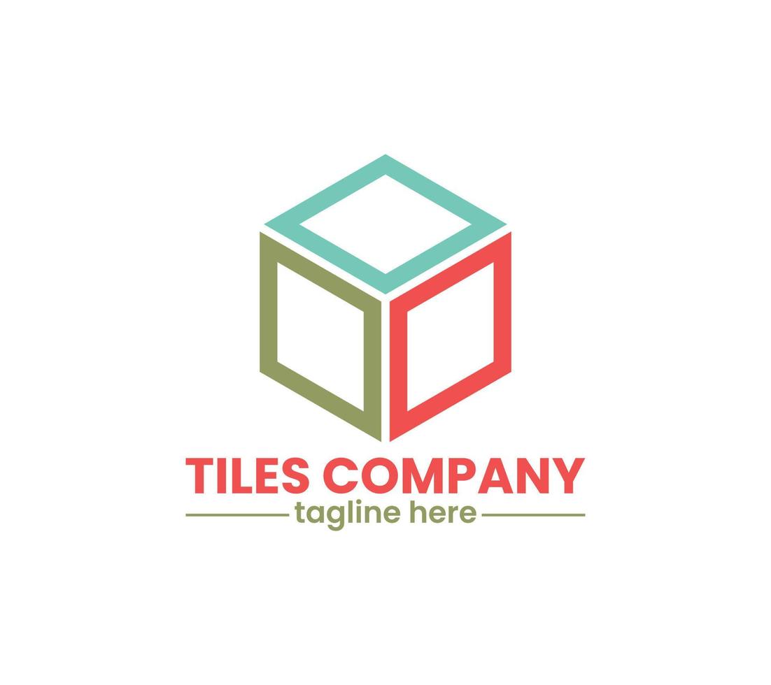 tegels logo ontwerp Aan wit achtergrond, vector illustratie.