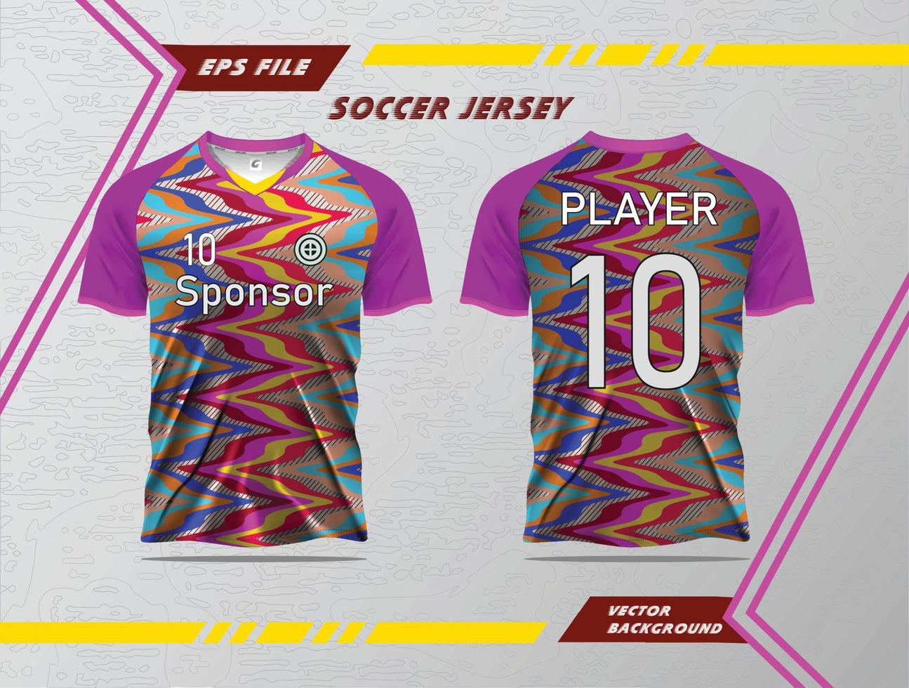 modern voetbal Jersey sjabloon sport t-shirt ontwerp voor racen, wielersport, Amerikaans voetbal, gamen, motorcross vector