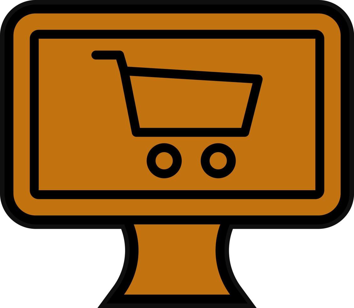 online boodschappen doen vector icoon ontwerp