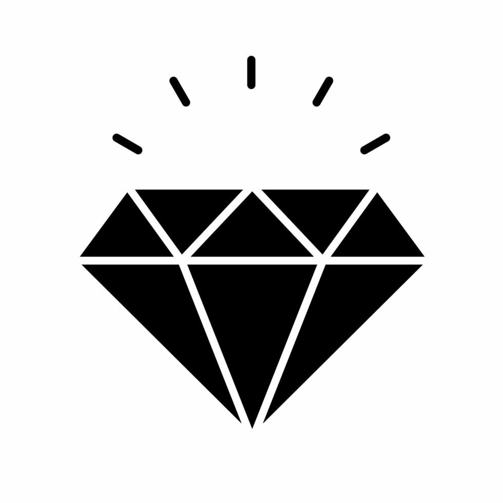 diamant icoon vector gemakkelijk illustratie.