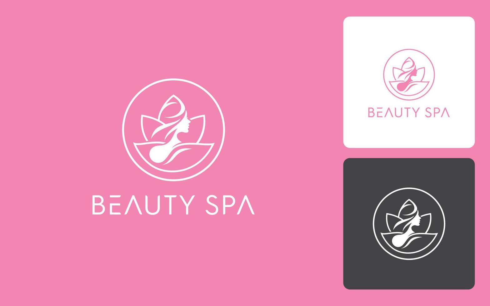 schoonheid spa modern en luxe logo vector