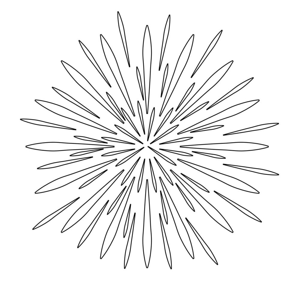 eenvoudige illustratie van vuurwerk pictogram concept voor kerstvakantie vector