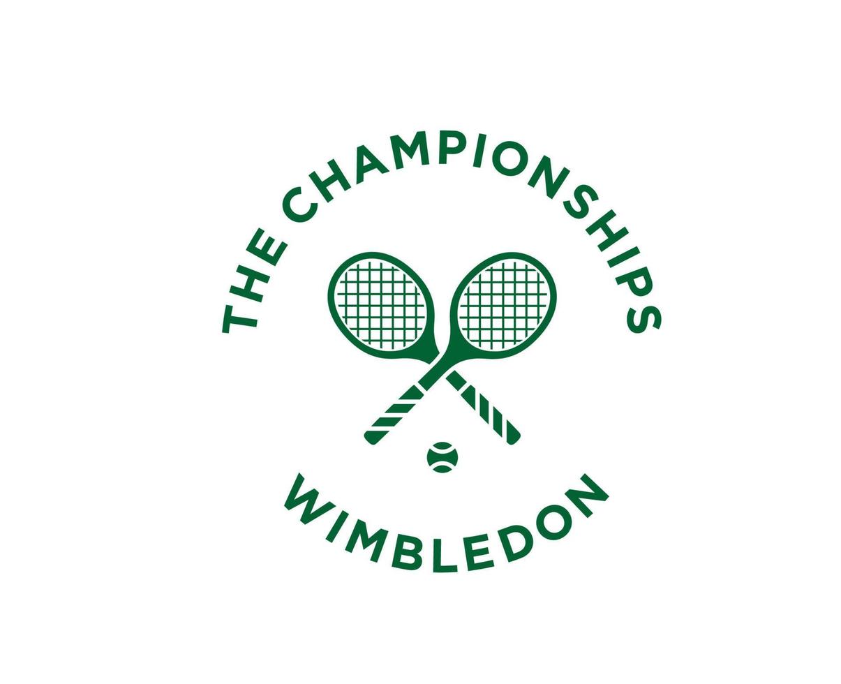 de kampioenschappen Wimbledon symbool groen logo toernooi Open tennis ontwerp vector abstract illustratie