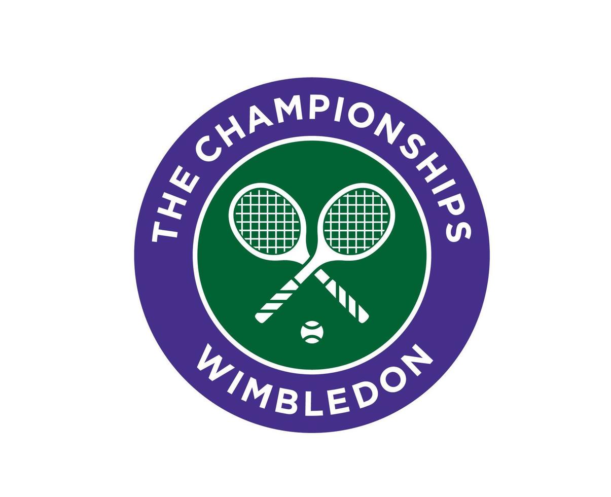 Wimbledon de kampioenschappen symbool logo toernooi Open tennis ontwerp vector abstract illustratie