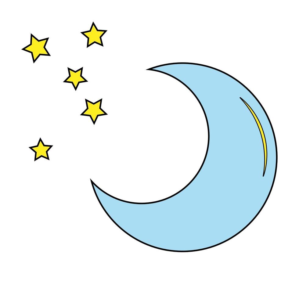 eenvoudige illustratie van het concept van het maanpictogram Halloween-dag vector